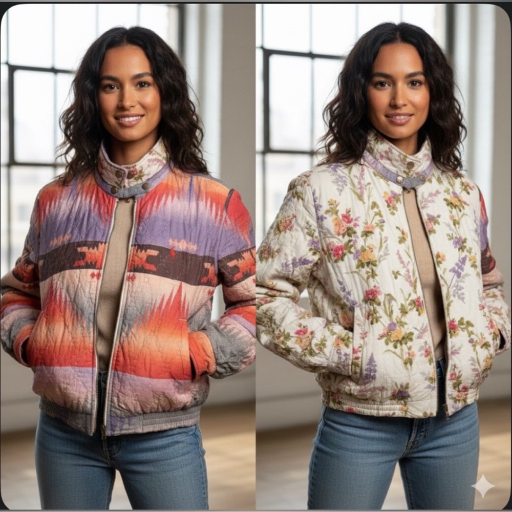 Ralph Lauren Multicolor Reversible Women's Puffer Jacket